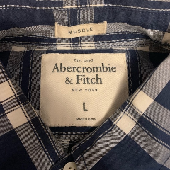 A&F button up plaid shirt size large - Picture 2 of 6